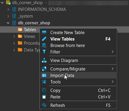 dbeaver-import-menu