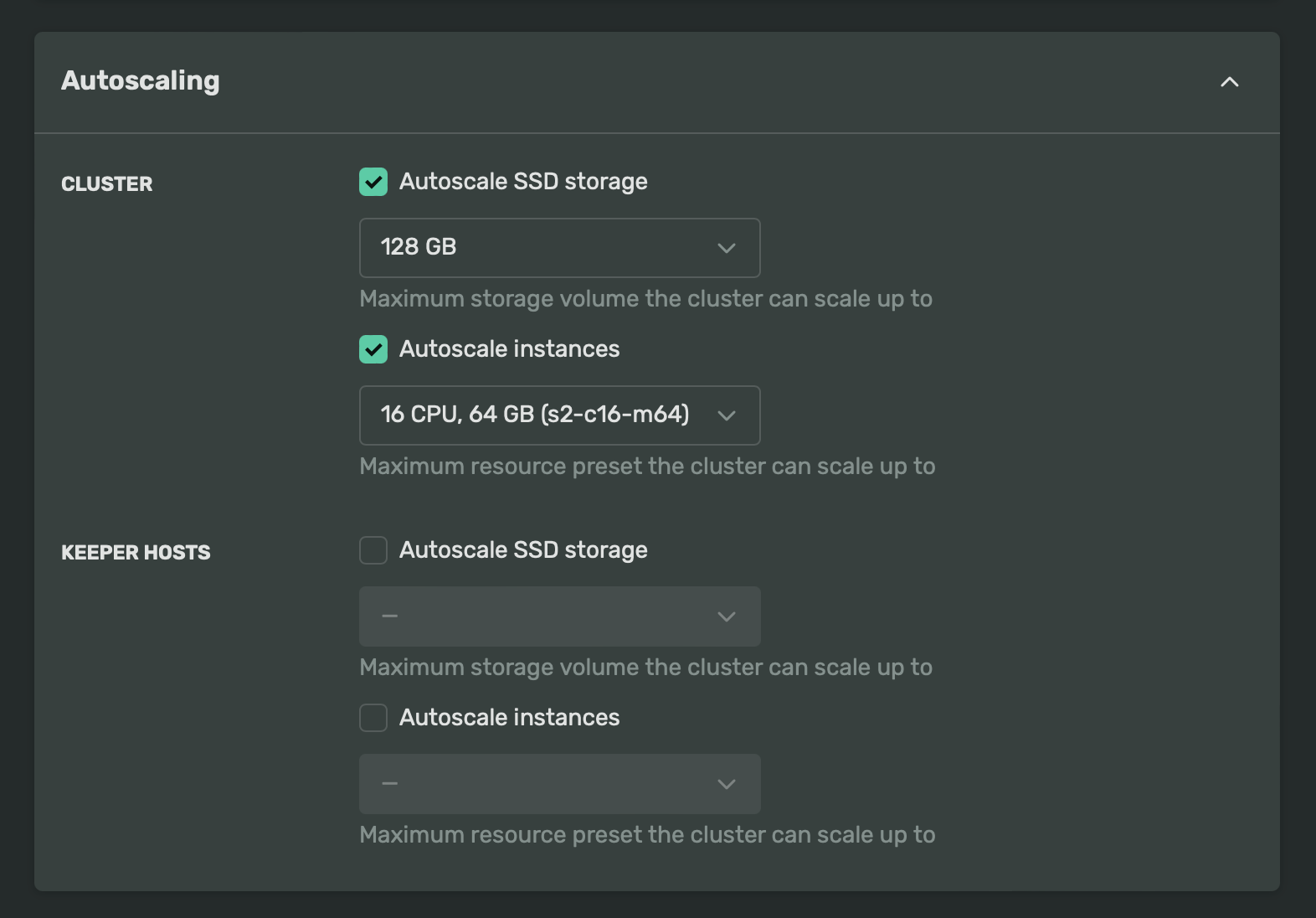 configure autoscaling