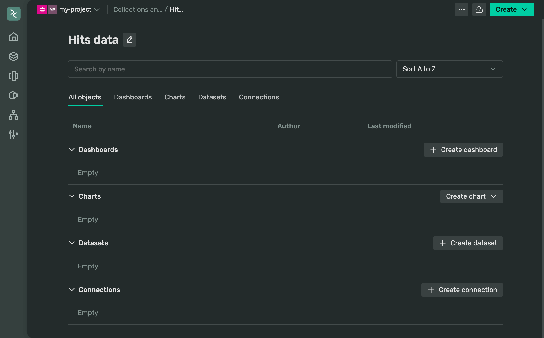 A screenshot showing an empty workbook in the DoubleCloud console